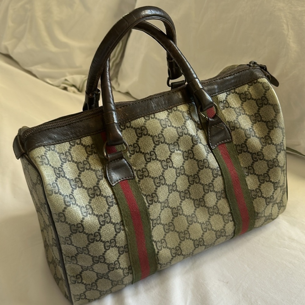 Vintage 80’s GUCCI GG Supreme Boston Bag Vintage - Picture 8 of 16